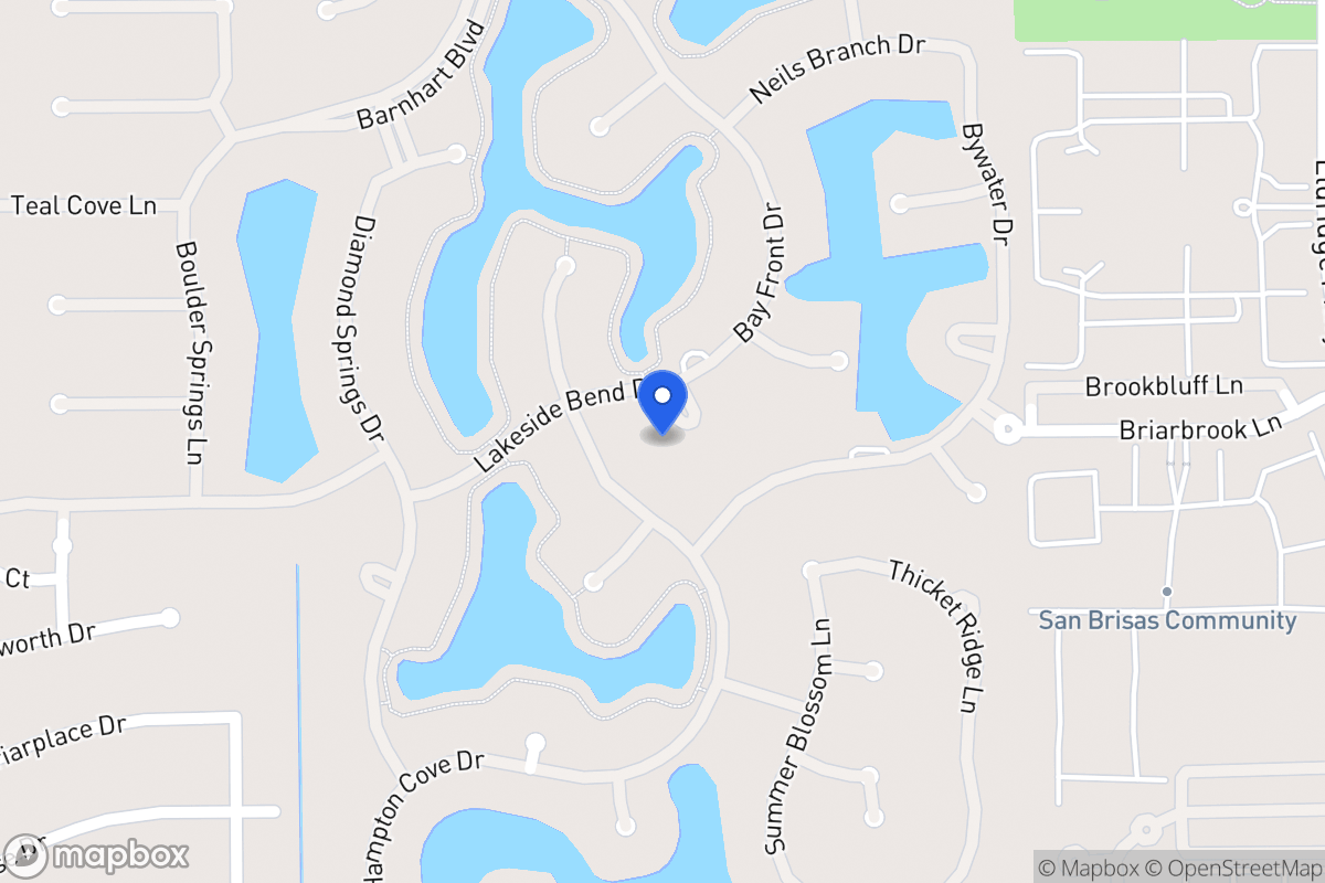Map of 2106 Lakeside Bend Ct, Houston