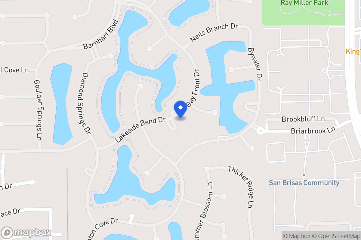 Map of 2103 Lakeside Bend Ct, Houston