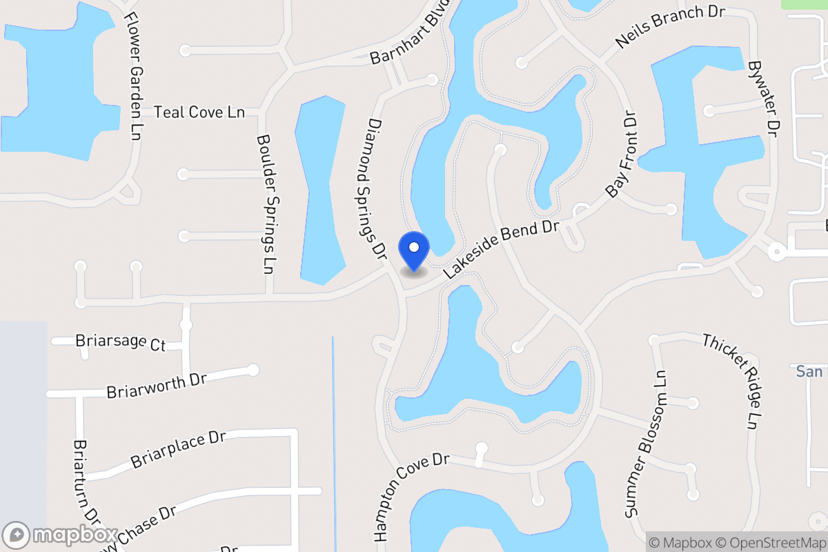 Map of 2053 Diamond Springs Dr, Houston