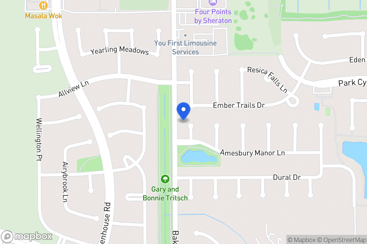 Map of 402 Calico Hills Cir, Houston