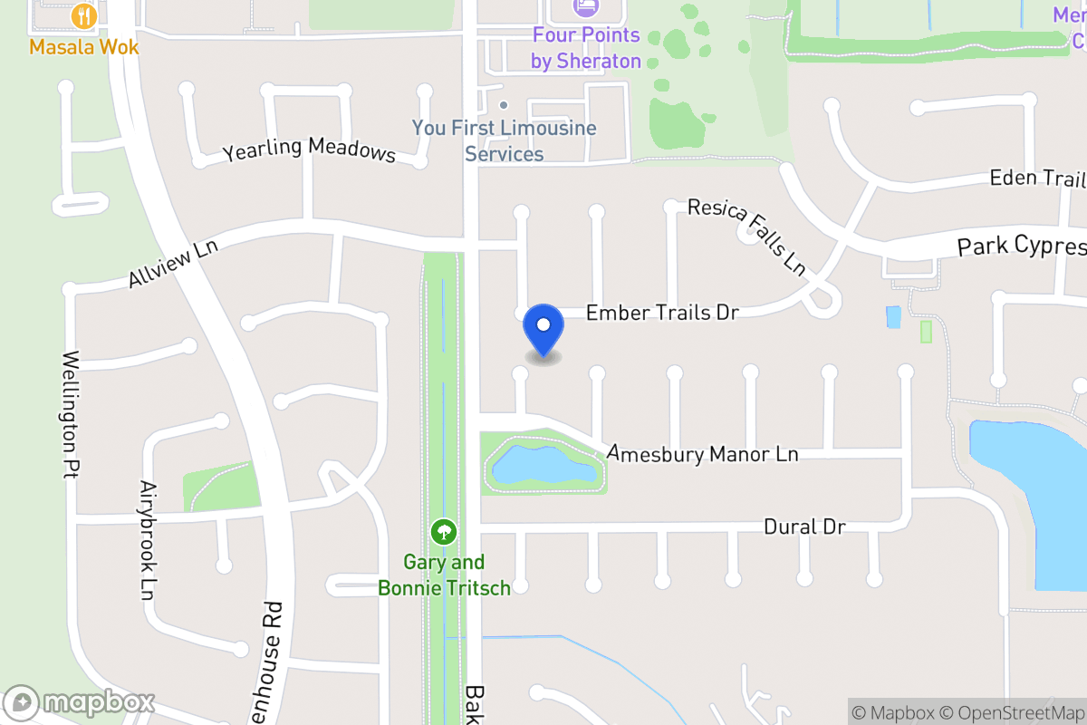 Map of 403 Calico Hills Cir, Houston