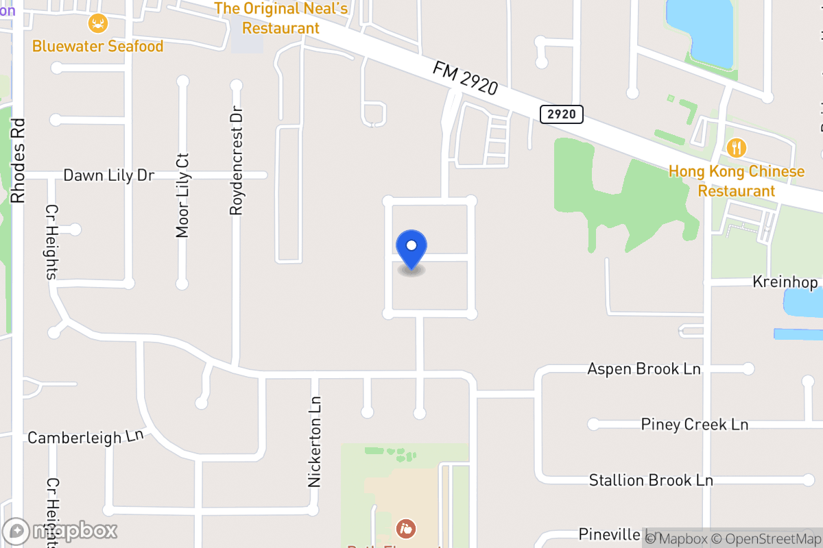 Map of 4707 Shane Creek Ln, Spring