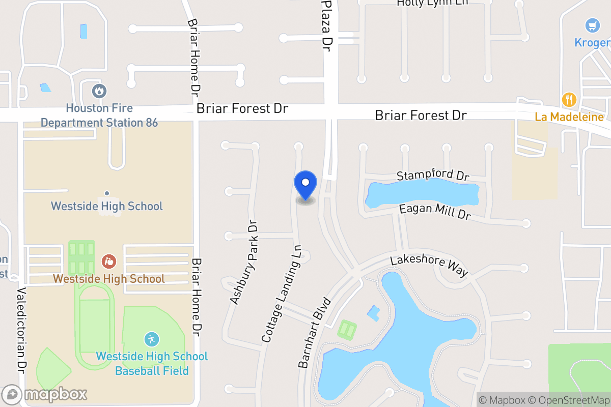 Map of 1627 Cottage Landing Ln, Houston