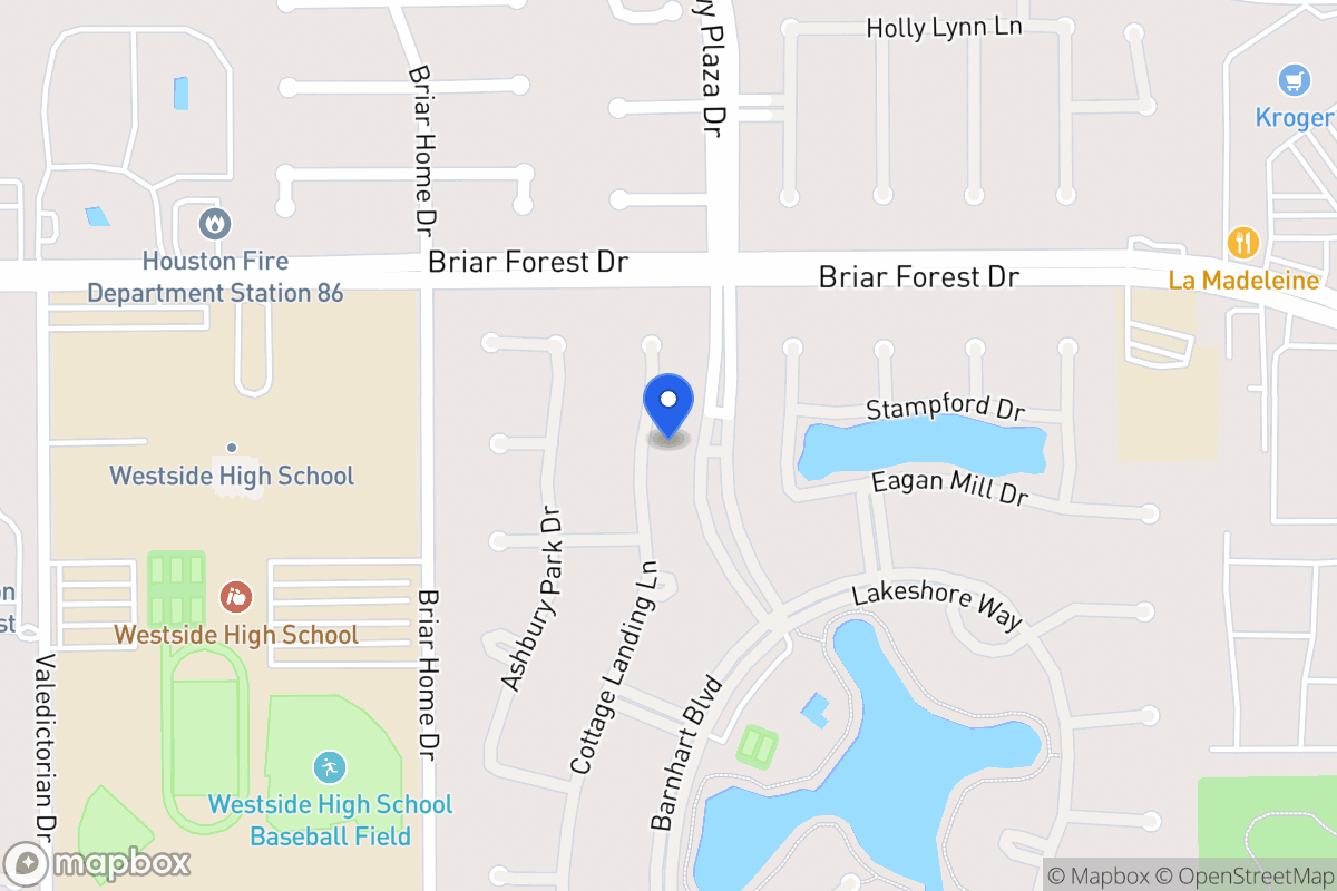 Map of 1623 Cottage Landing Ln, Houston