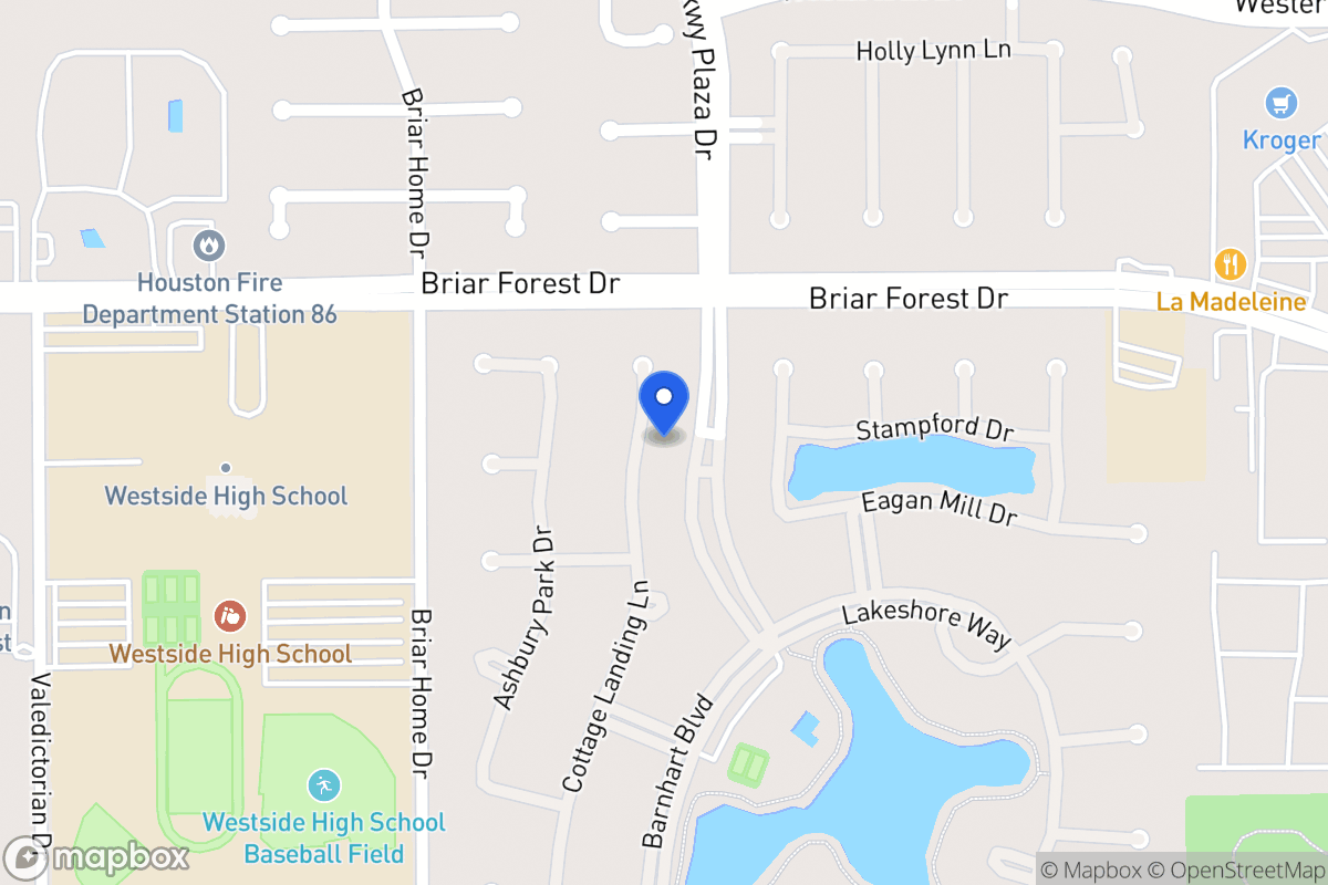 Map of 1619 Cottage Landing Ln, Houston