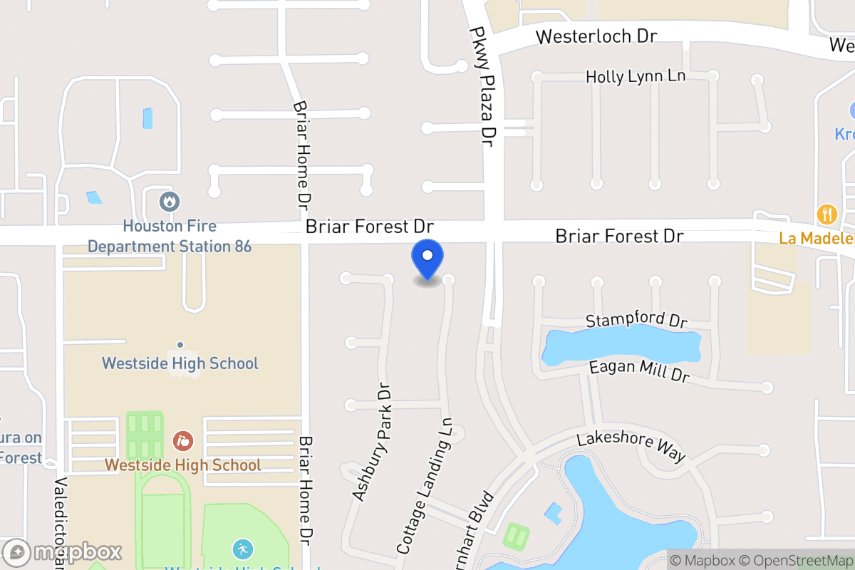 Map of 1610 Cottage Landing Ln, Houston