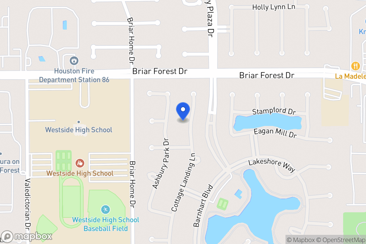 Map of 1626 Cottage Landing Ln, Houston