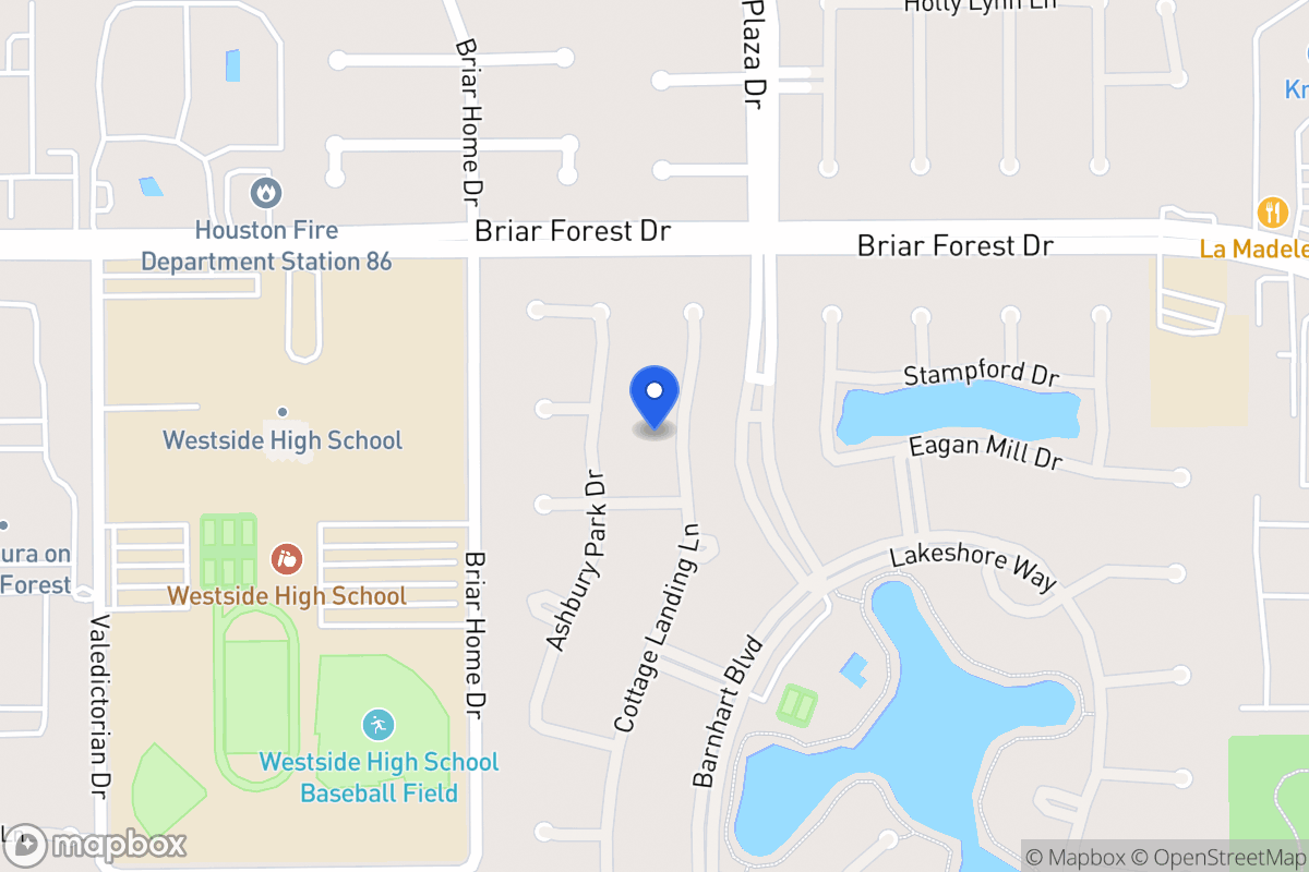 Map of 1630 Cottage Landing Ln, Houston