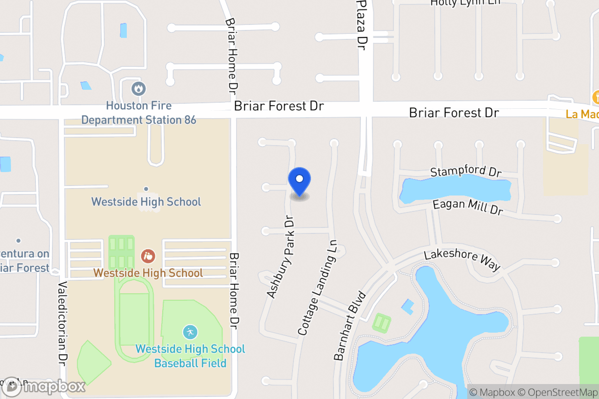 Map of 1631 Ashbury Park Dr, Houston