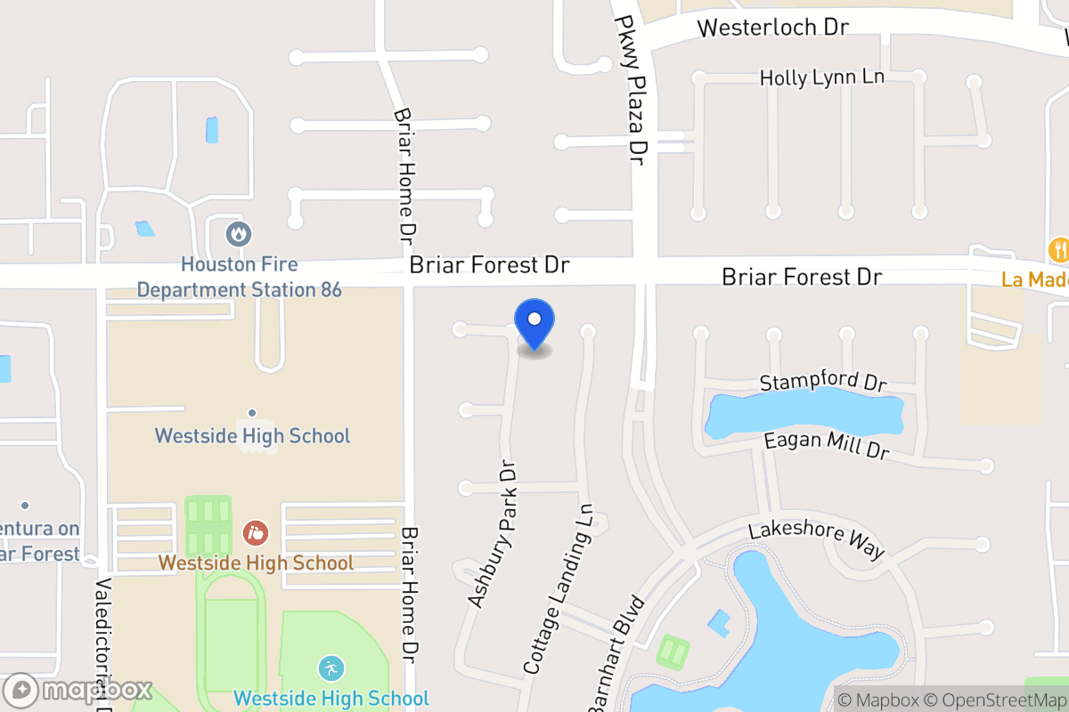 Map of 1615 Ashbury Park Dr, Houston