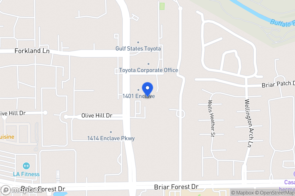 Map of 1401 Enclave Pky, Houston