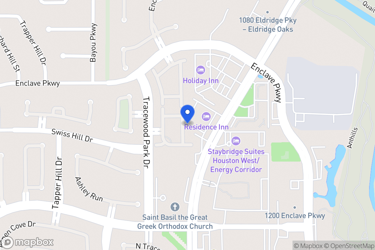 Map of 1107 Ridgecrossing Ln, Houston