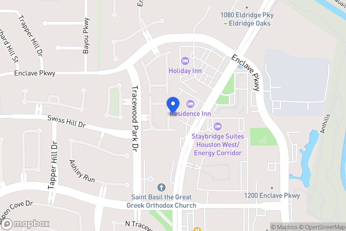 Map of 1111 Ridgecrossing Ln, Houston