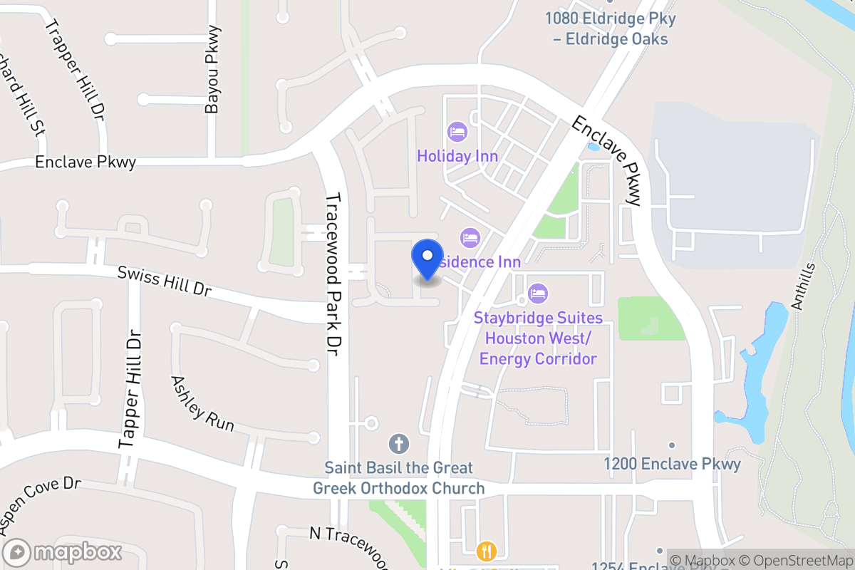Map of 1119 Ridgecrossing Ln, Houston