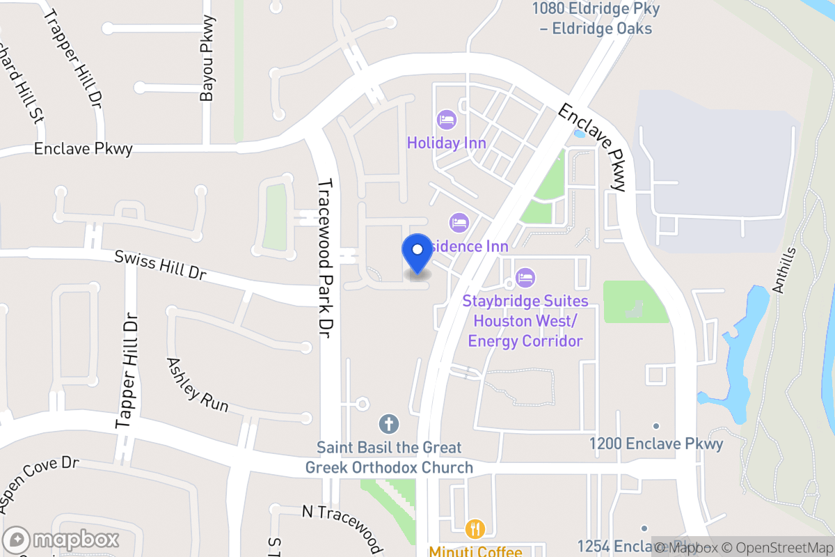 Map of 1123 Ridgecrossing Ln, Houston
