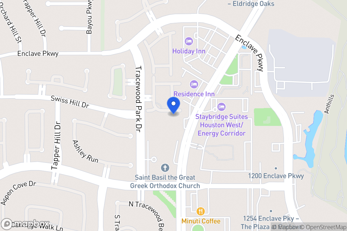 Map of 1154 Gardencrest Ln, Houston