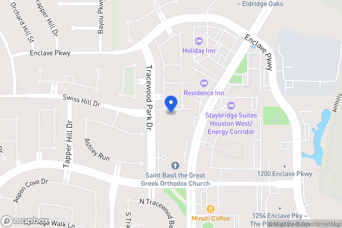 Map of 1142 Gardencrest Ln, Houston