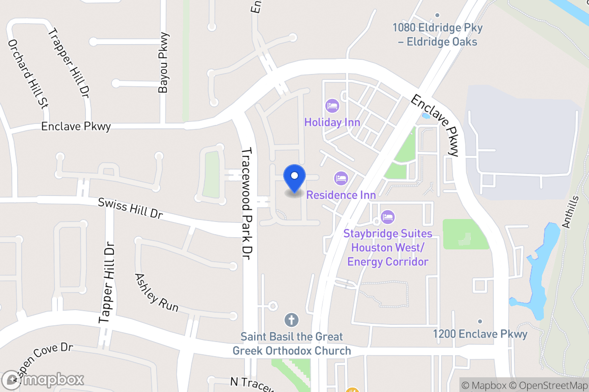 Map of 1110 Ridgecrossing Ln, Houston