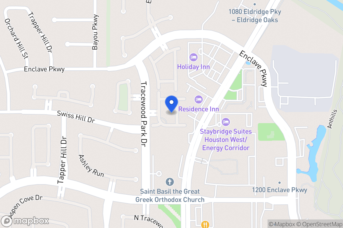 Map of 1114 Ridgecrossing Ln, Houston