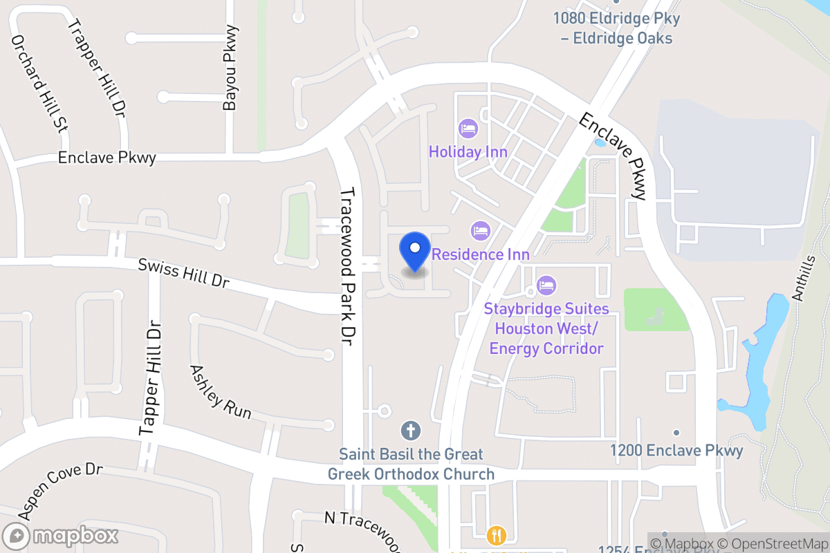 Map of 1118 Ridgecrossing Ln, Houston