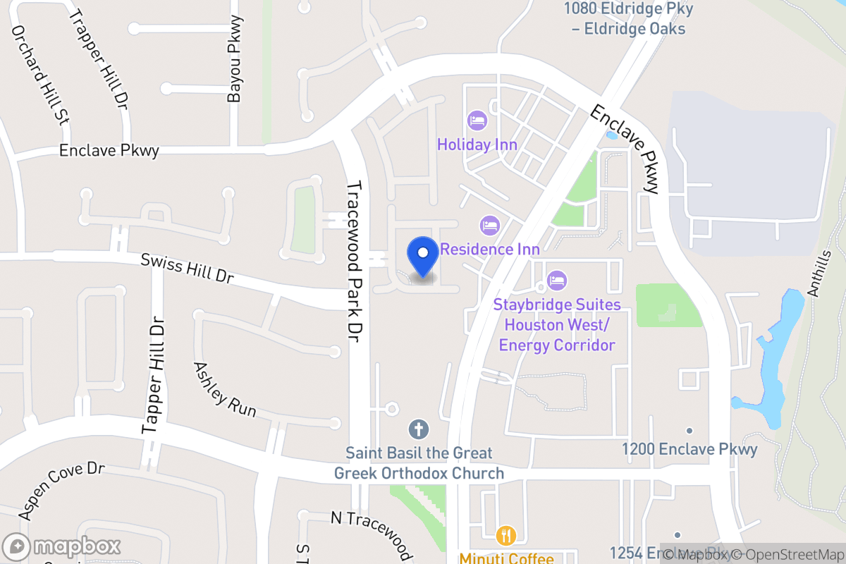 Map of 1122 Ridgecrossing Ln, Houston