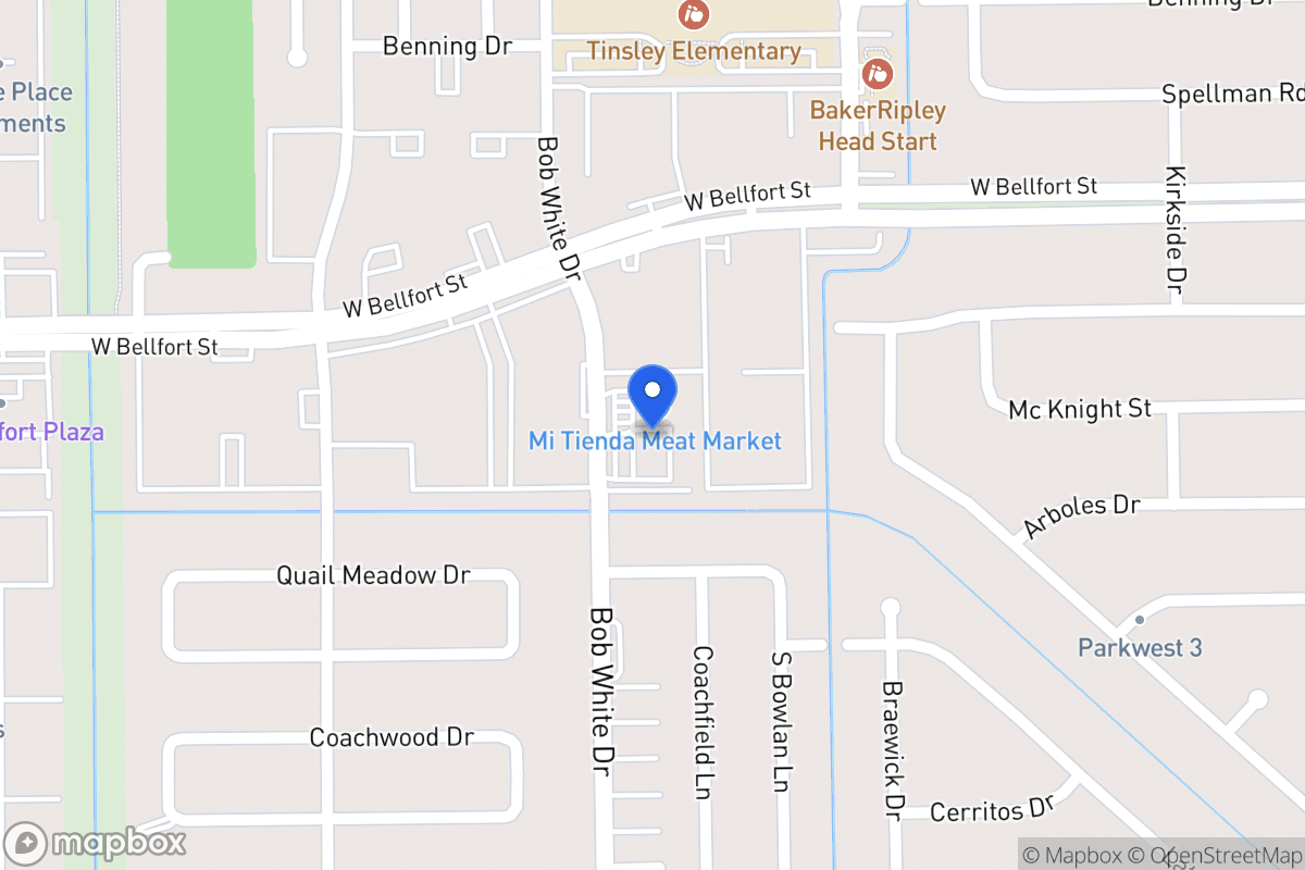 Map of 11451 Bob White Dr, Houston