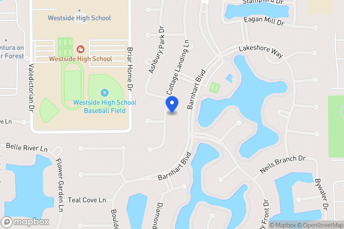 Map of 1811 Cottage Landing Ln, Houston