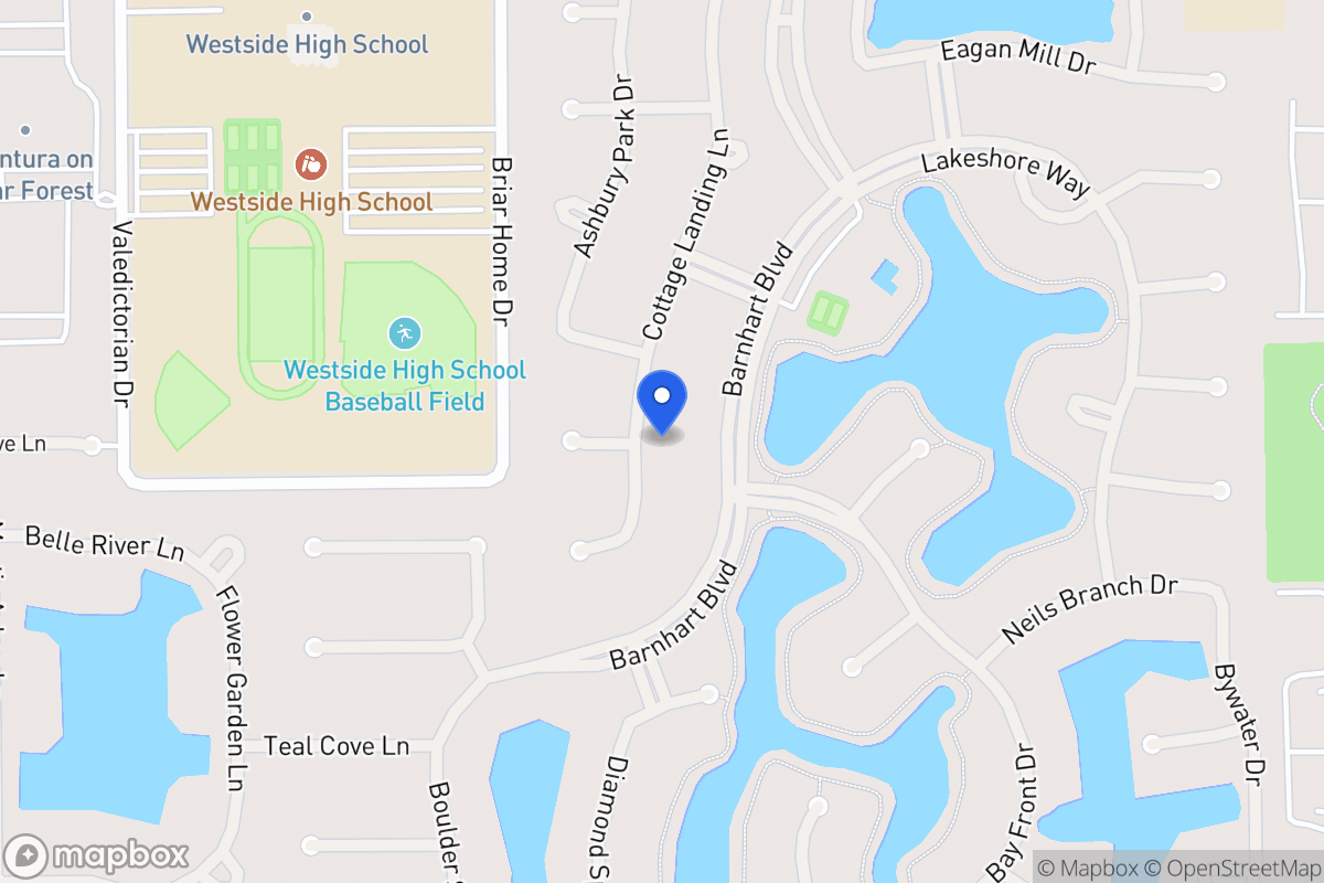 Map of 1815 Cottage Landing Ln, Houston