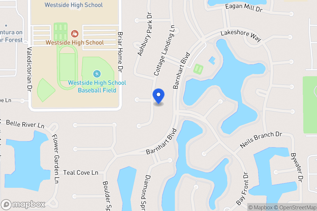 Map of 1819 Cottage Landing Ln, Houston