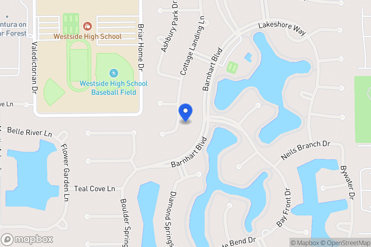 Map of 1827 Cottage Landing Ln, Houston