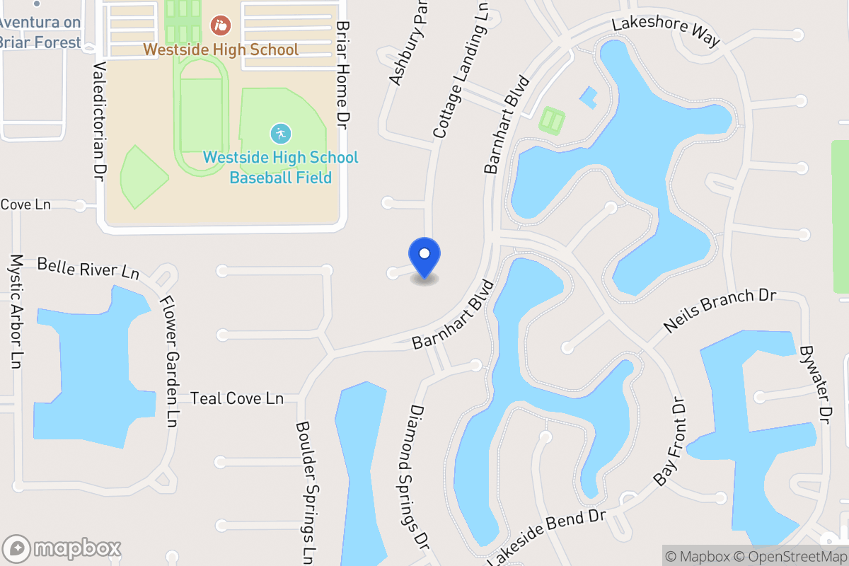 Map of 1835 Cottage Landing Ln, Houston