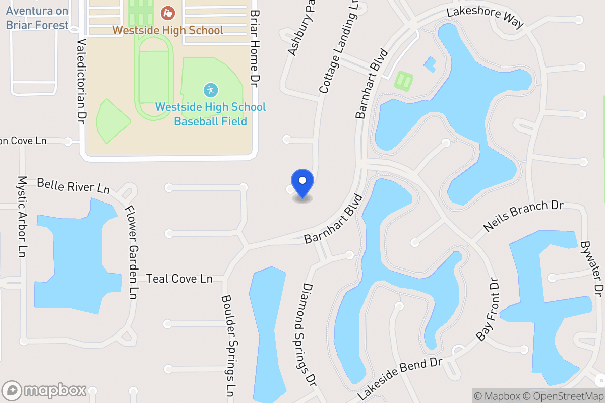 Map of 1839 Cottage Landing Ln, Houston