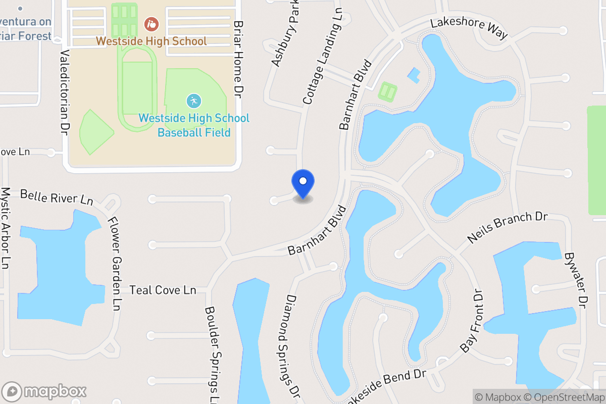Map of Cottage Landing Ln, Houston