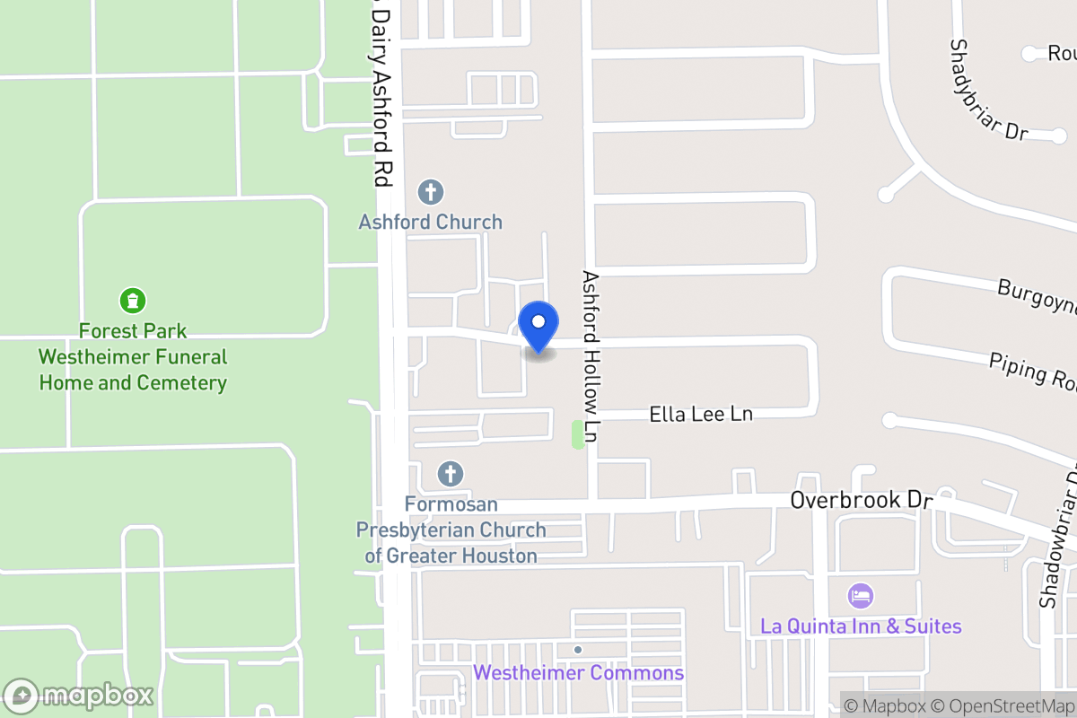 Map of 12555 Piping Rock Dr, Houston