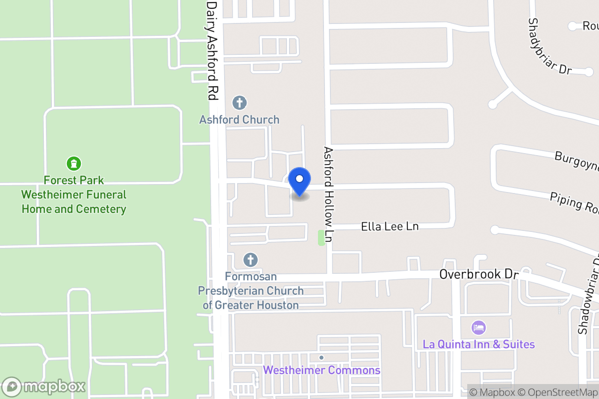 Map of 12557 Piping Rock Dr, Houston