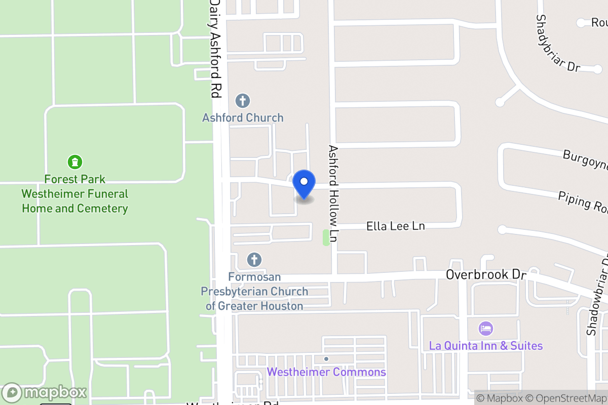 Map of 12559 Piping Rock Dr, Houston