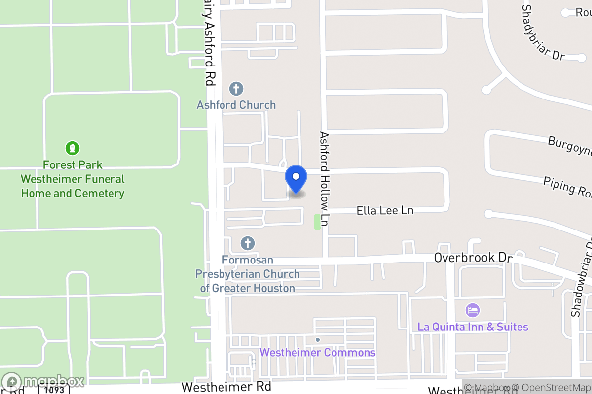 Map of 12563 Piping Rock Dr, Houston