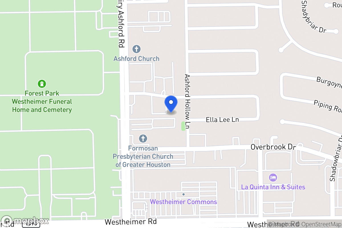 Map of 12565 Piping Rock Dr, Houston
