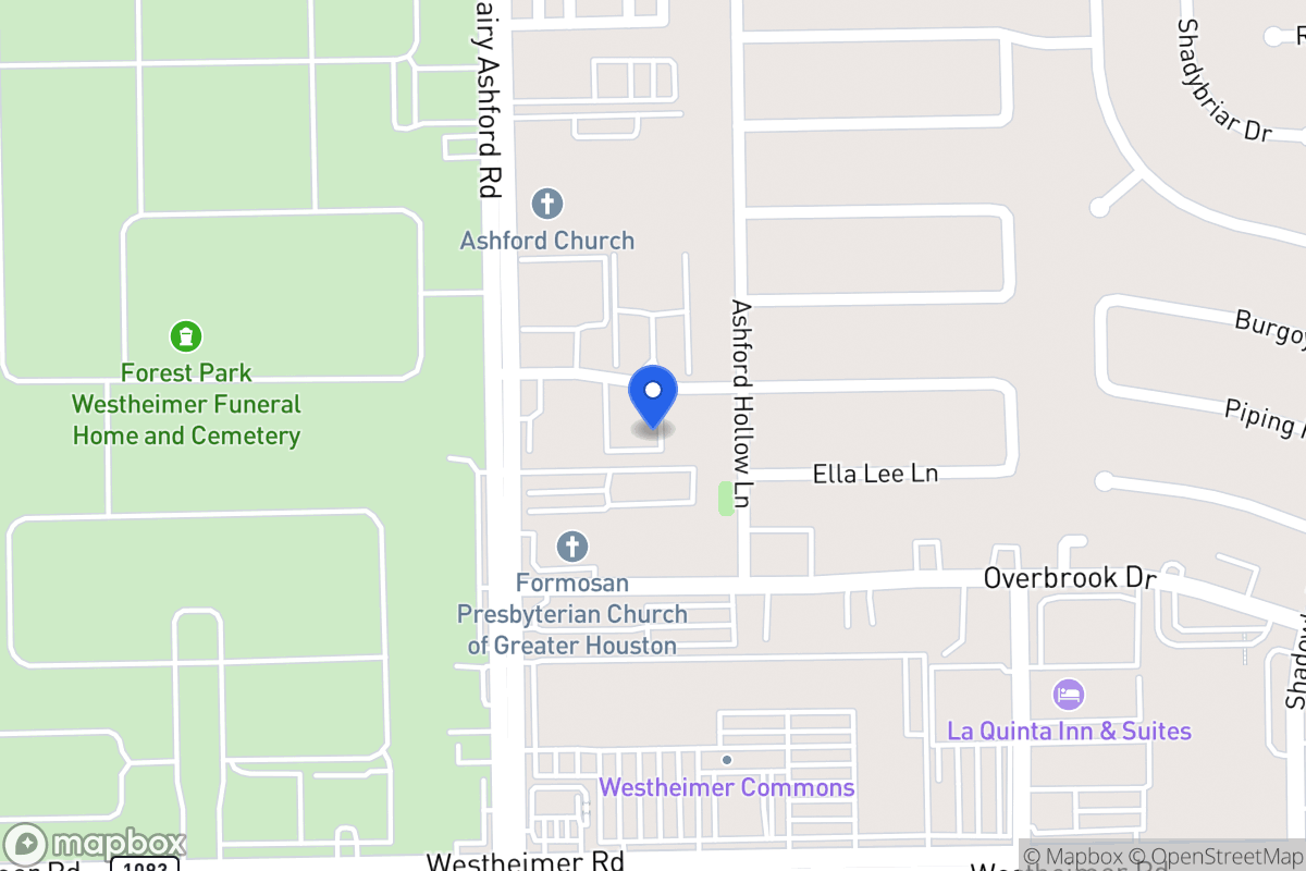 Map of 12567 Piping Rock Dr, Houston