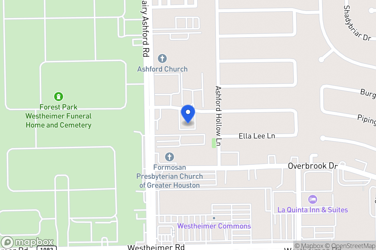 Map of 12571 Piping Rock Dr, Houston