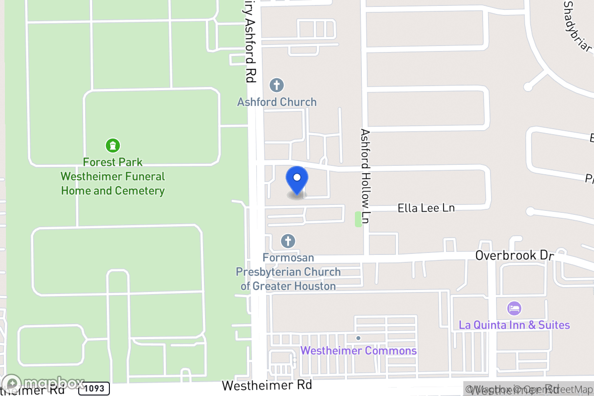 Map of 12597 Piping Rock Dr, Houston