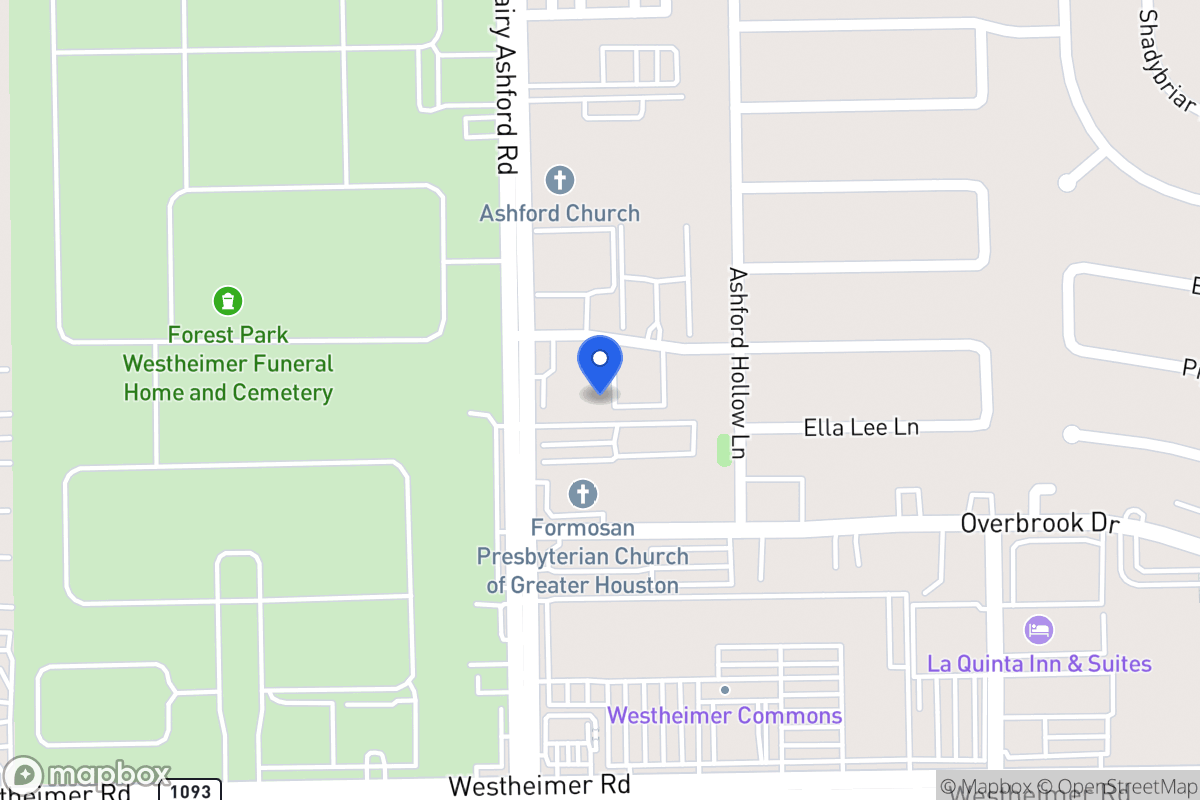 Map of 12595 Piping Rock Dr, Houston