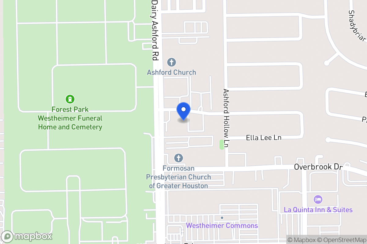 Map of 12589 Piping Rock Dr, Houston