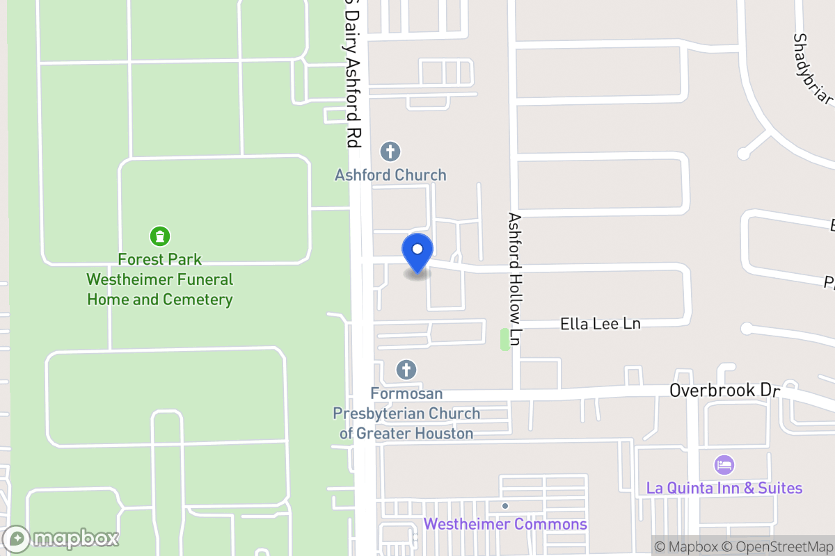 Map of 12585 Piping Rock Dr, Houston