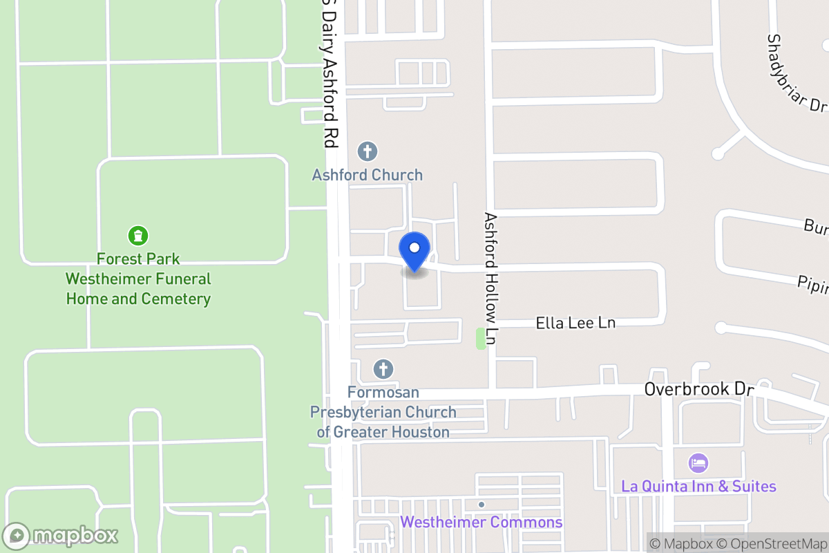 Map of 12581 Piping Rock Dr, Houston