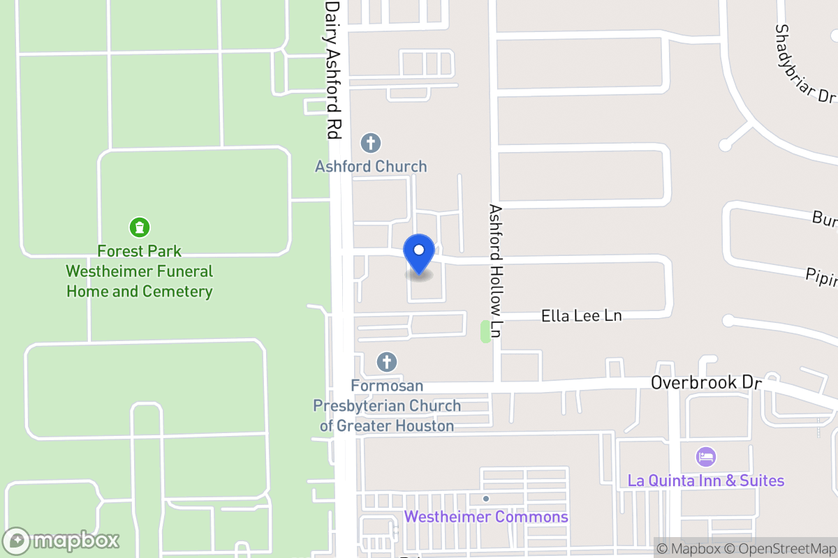 Map of 12577 Piping Rock Dr, Houston