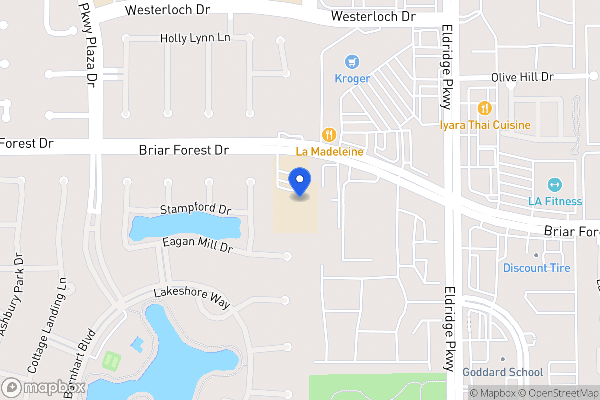 Map of 13555 Briar Forest Dr, Houston