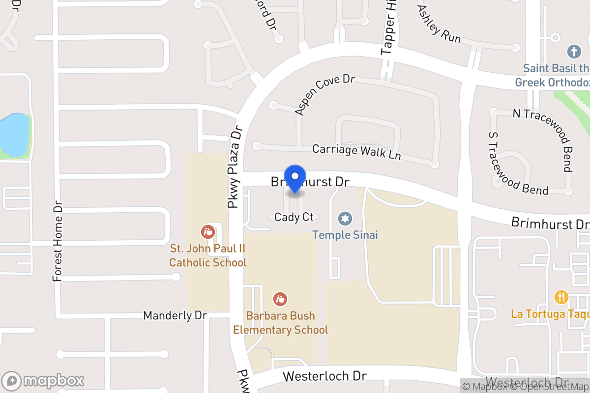Map of 1406 Baldwin Square Ln, Houston