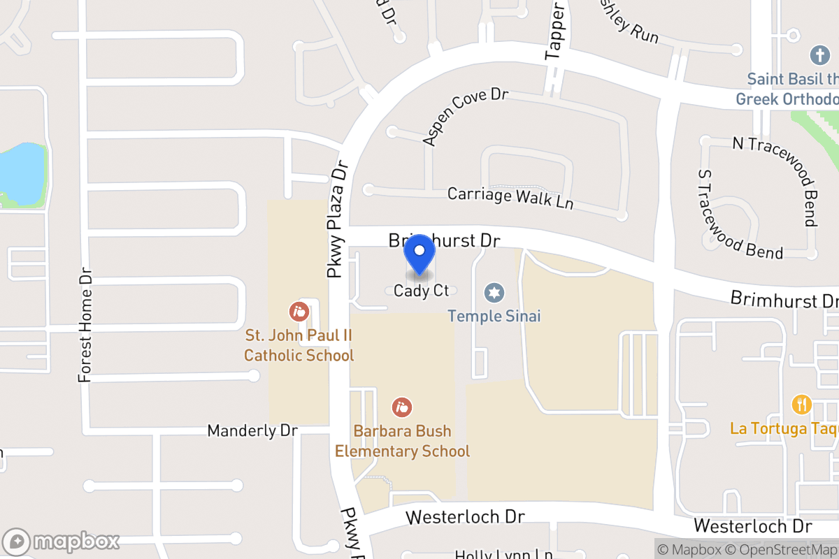 Map of Cady Ct, Houston