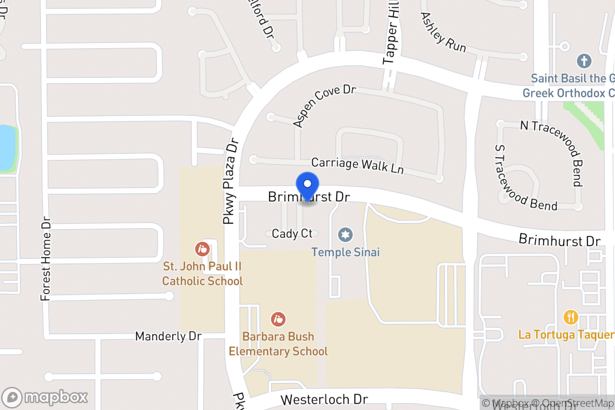 Map of 1403 Baldwin Square Ln, Houston